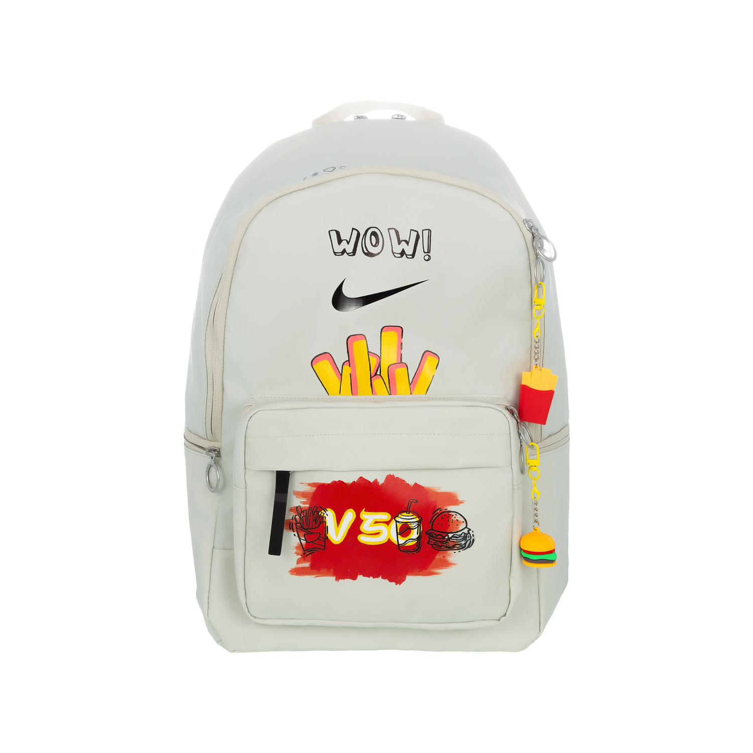 

Nike Рюкзак унисекс с ручной росписью граффити, Orange Red