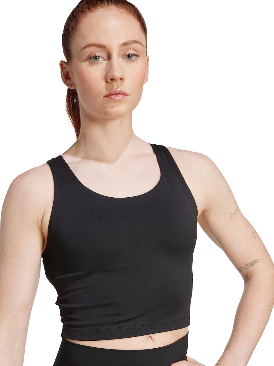 Спортивный бюстгальтер-бралетт ADIDAS PERFORMANCE All Me, черный — фото 2