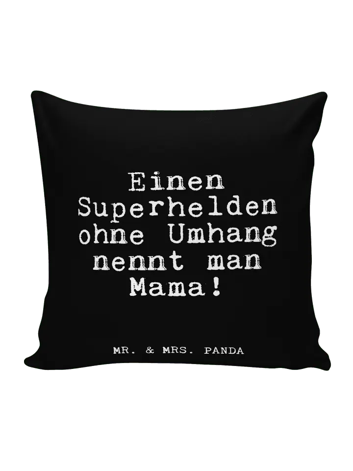 

Подушка Mr & Mrs Panda 40x40 Einen Superhelden, черный