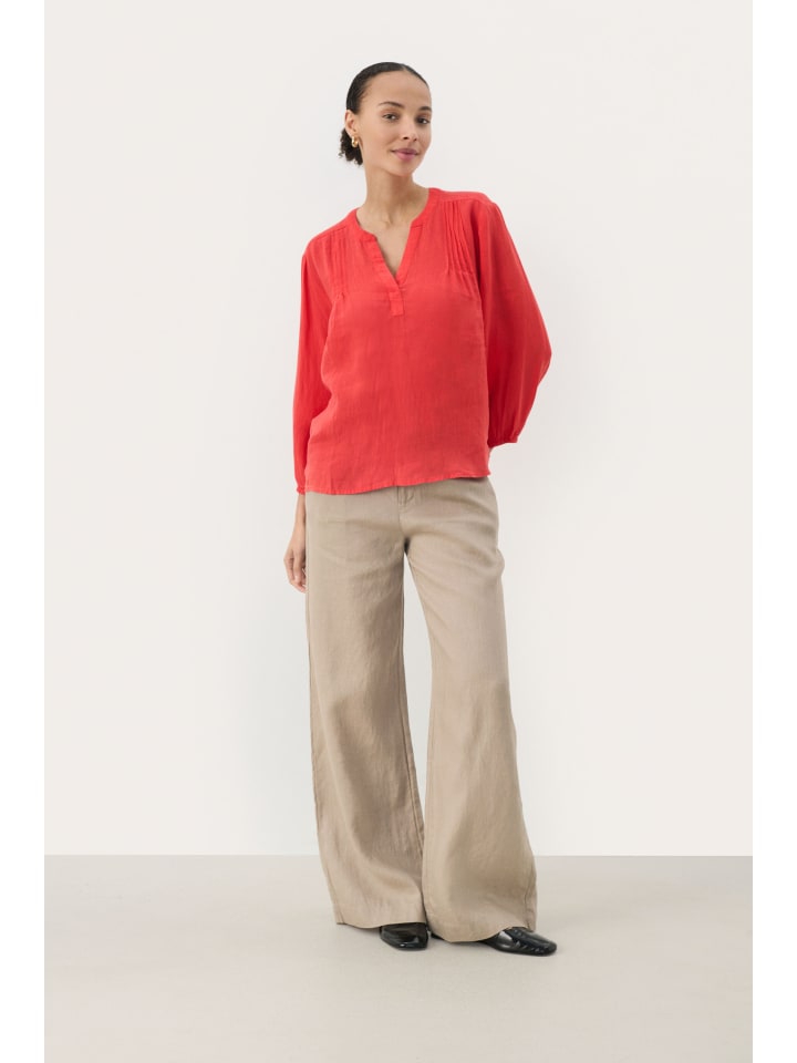 

Блузка с длинными рукавами NyaraPW, прямого кроя, горько-сладкого цвета PART TWO