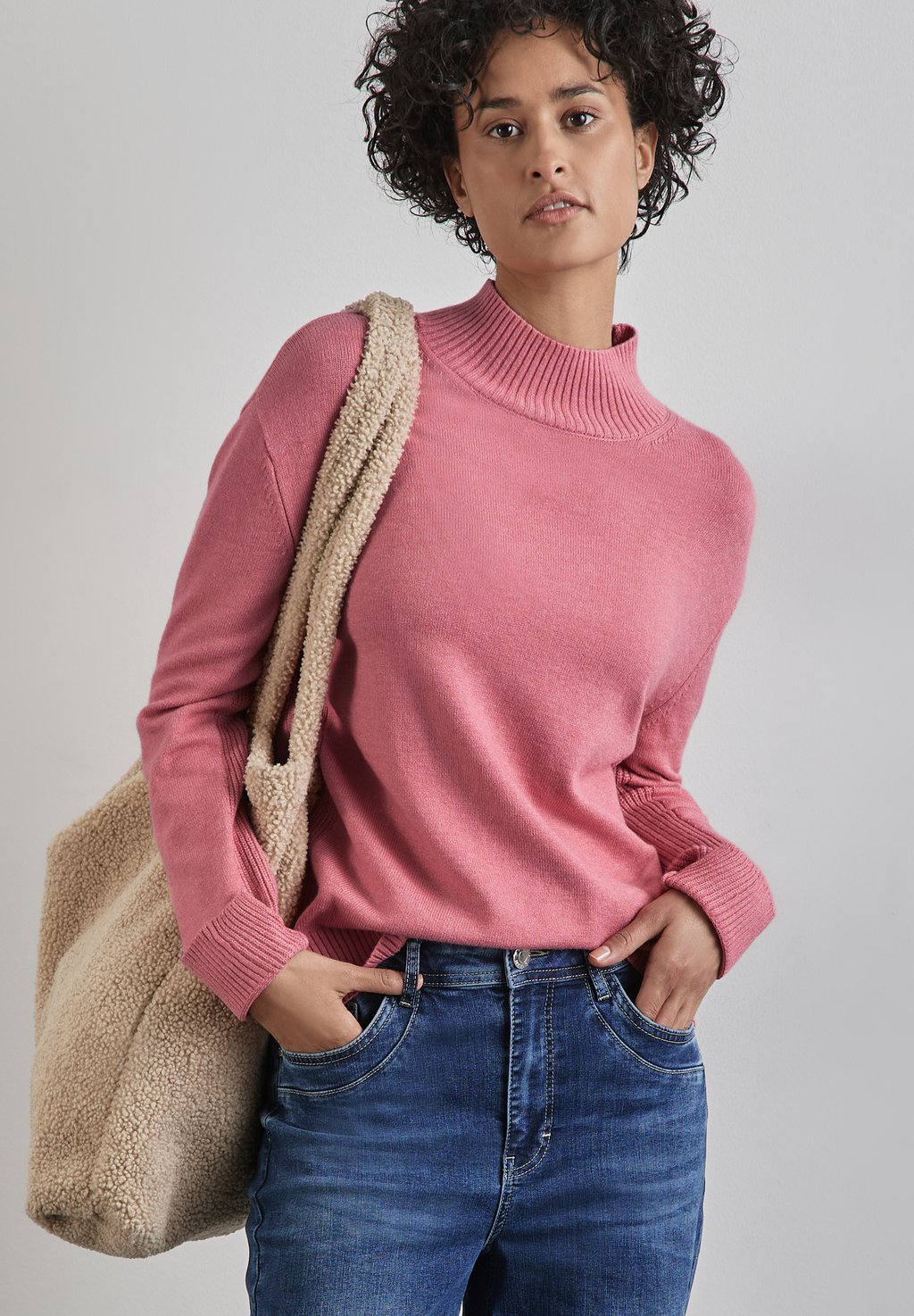 

Свитер MIT TURTLENECK Street One, розовый