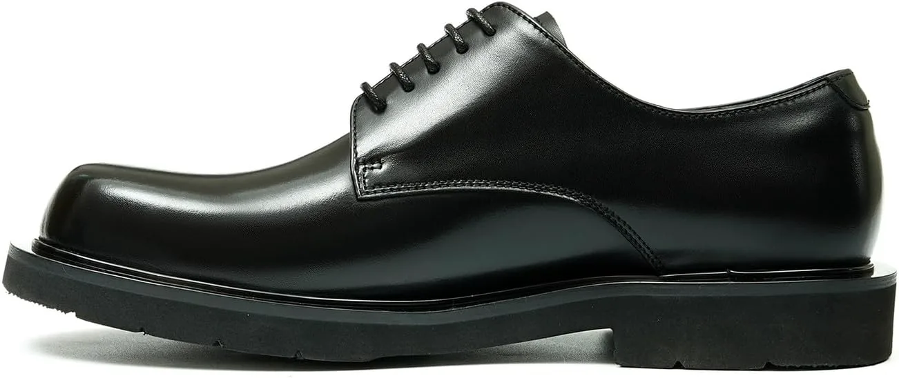 Мужские туфли Santimon Oxfords, формальные дерби, из натуральной кожи, с гладким носком, современные модельные туфли для костюма, модные, легкие, для выпускного, свадьбы, смокинга, бизнеса и повседневной носки, удобные, черный — фото 3