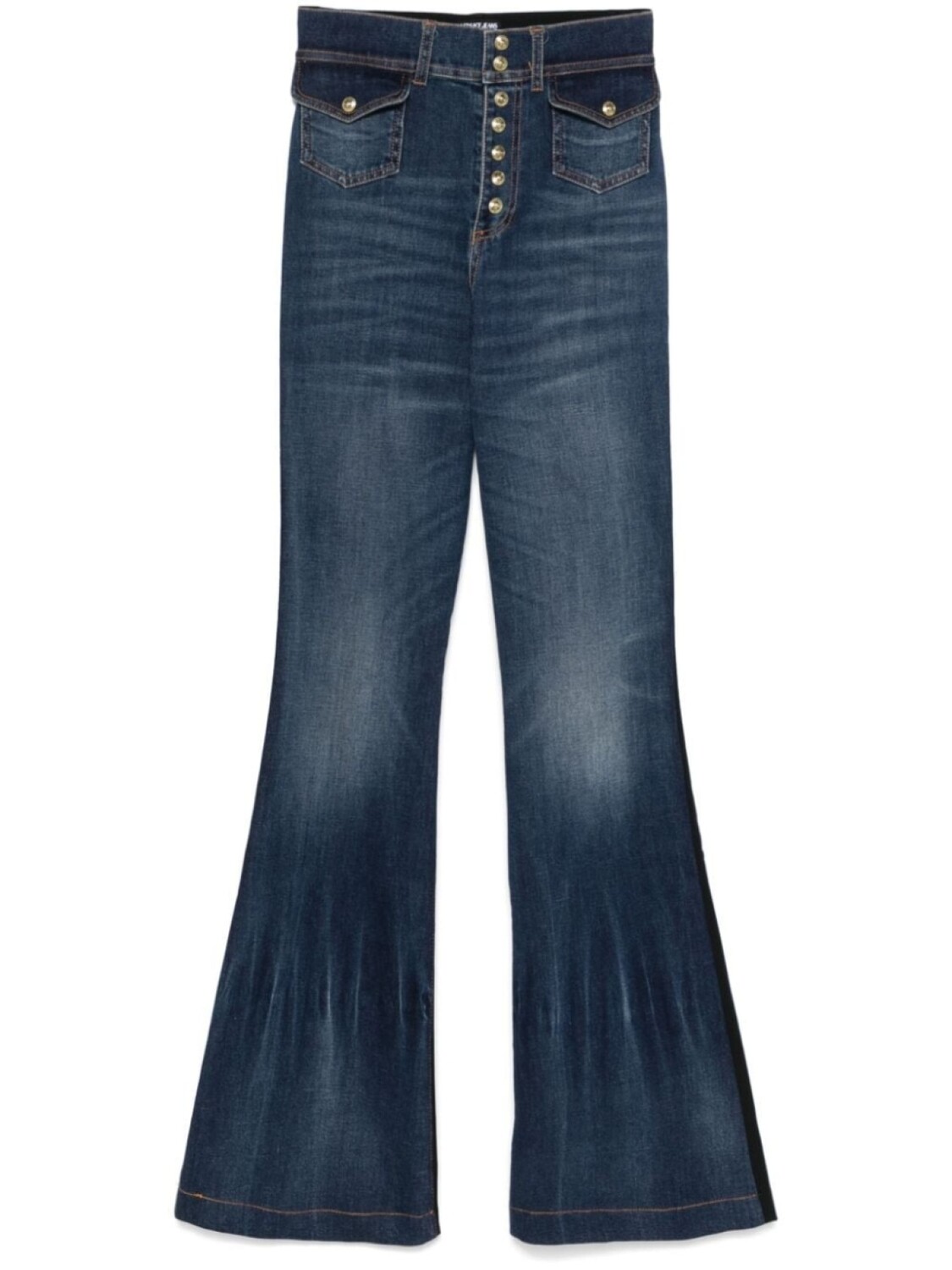 

Versace Jeans Couture расклешенные джинсы со вставками, синий