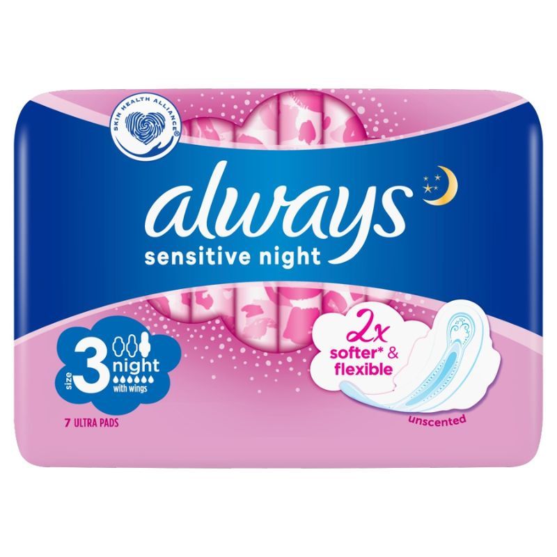 

Always Ultra Sensitive Night гигиенические салфетки, 7 шт.