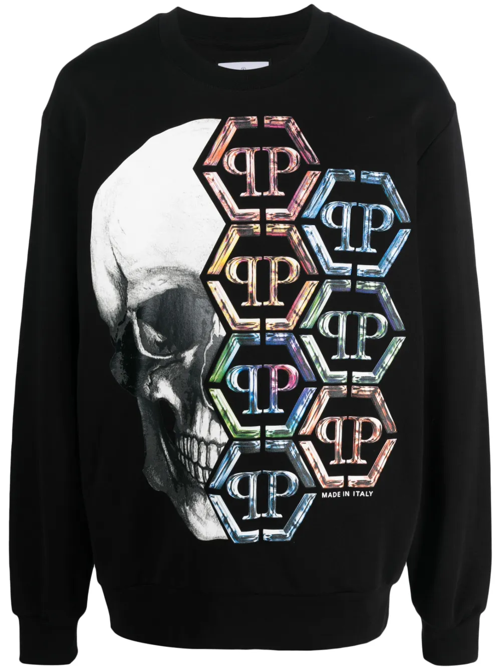 

Толстовка с принтом Skull Philipp Plein, черный