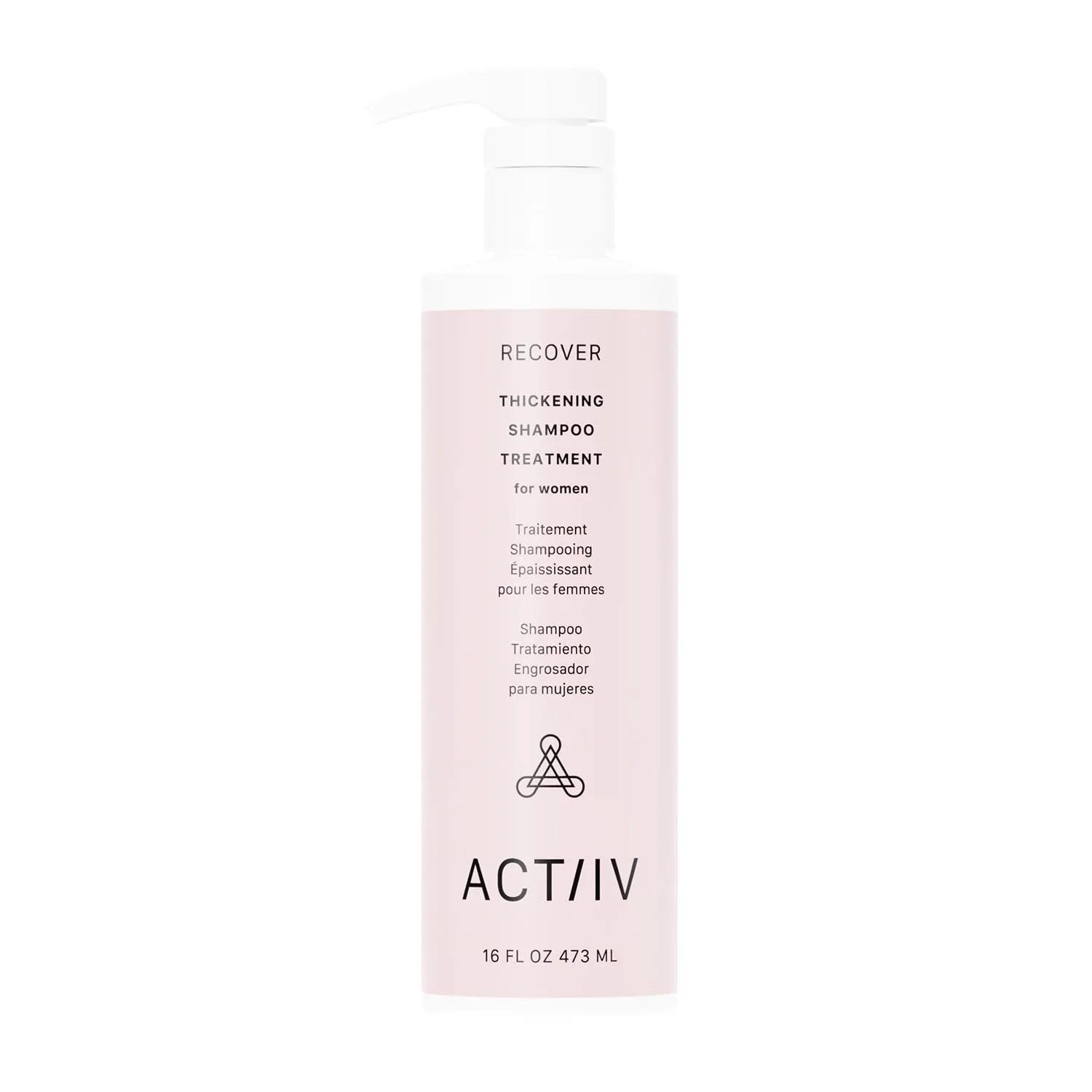 ACTIIV Recover Thickening Shampoo Treatment для женщин: для визуально более густых и здоровых волос, уход за кожей головы, на растительной основе, безопасен для окрашенных волос, веганский, для всех типов волос 473 мл (.)