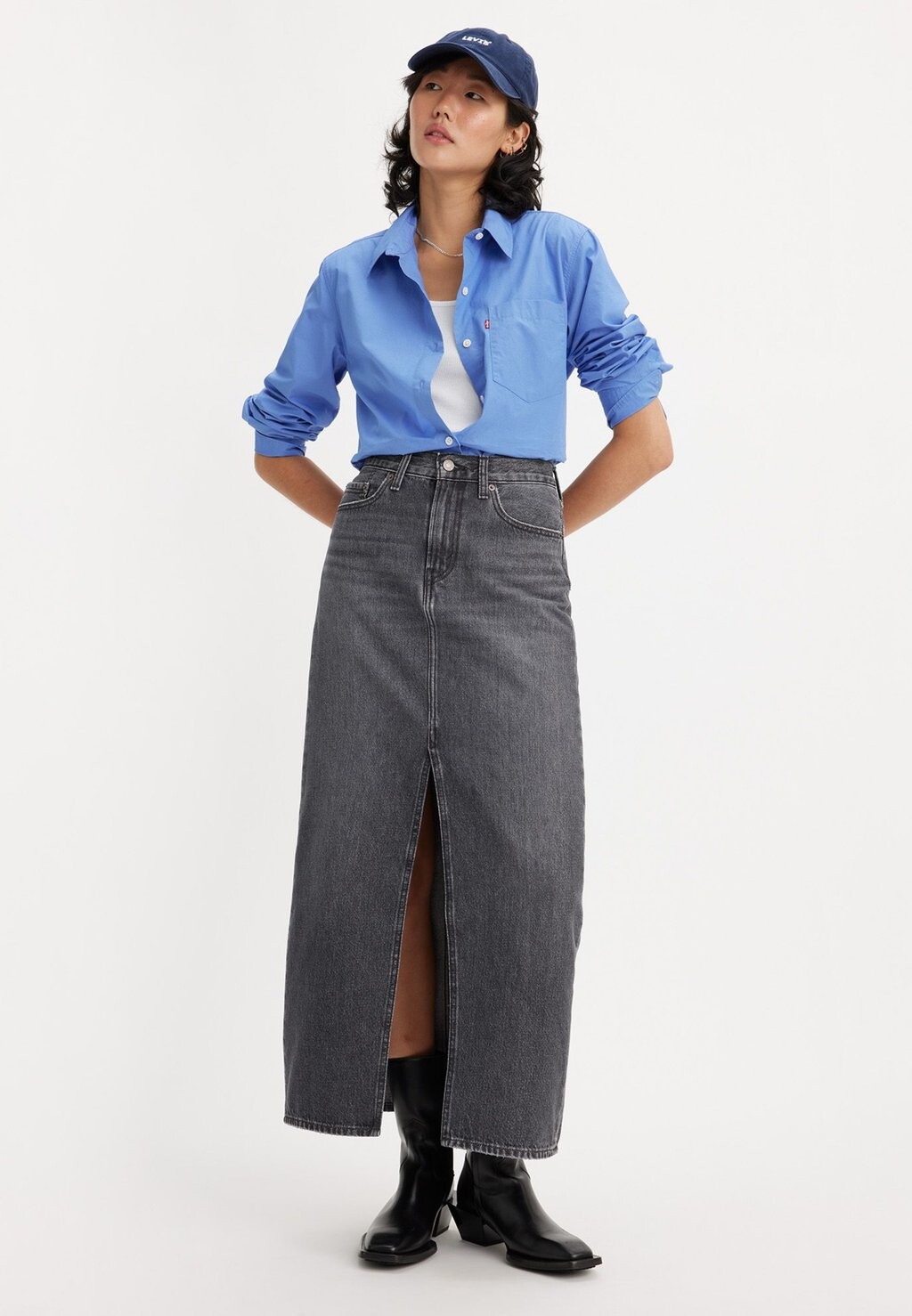 

Джинсовая юбка Ankle Column Skirt Levi's, цвет adventure seeker