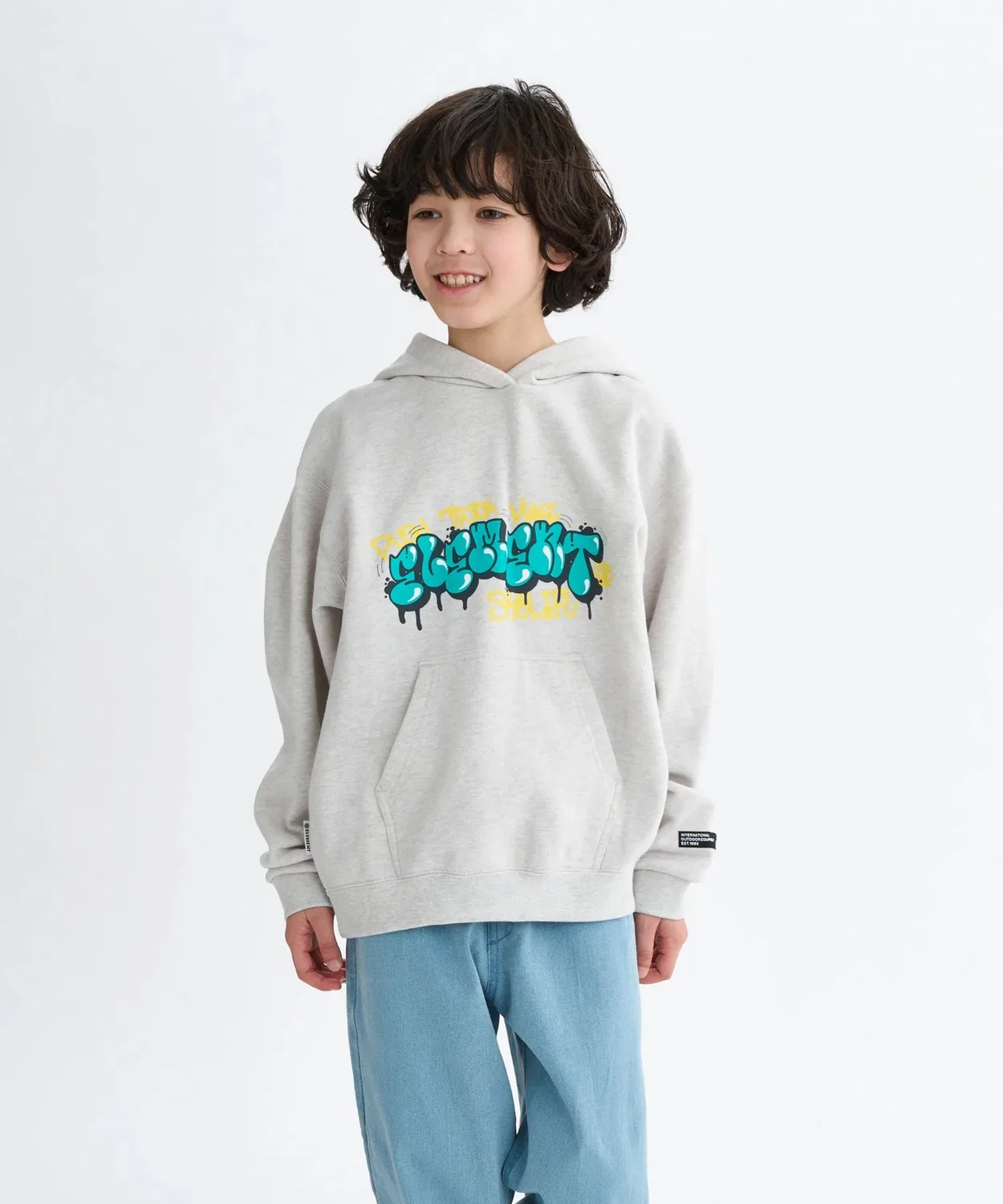 Детская худи ELEMENT TAG HOOD YOUTH, хлопок 100%, белый