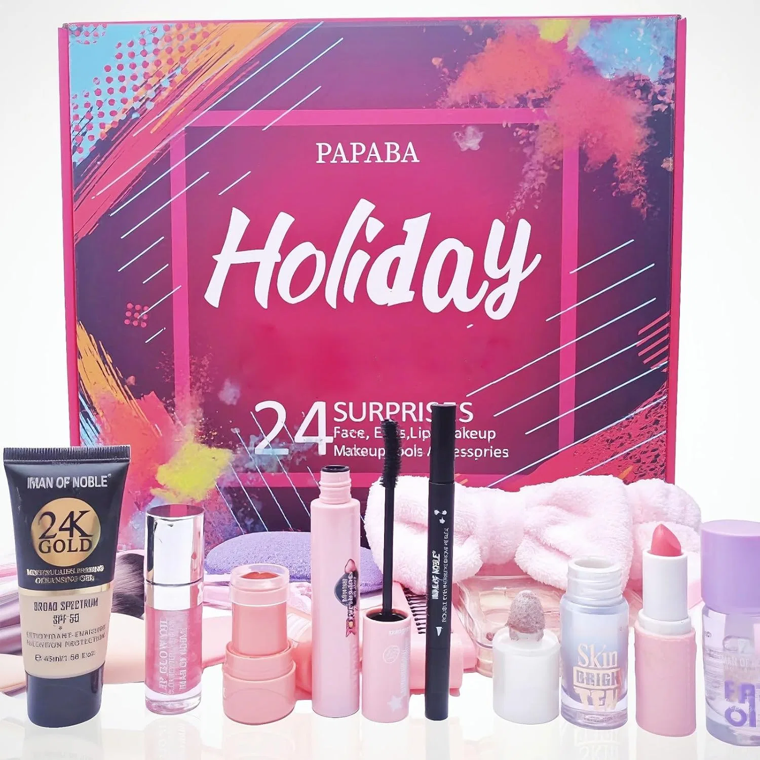 Набор косметики Advent Calendar 2025 Klikdsnms 24 дня, черный
