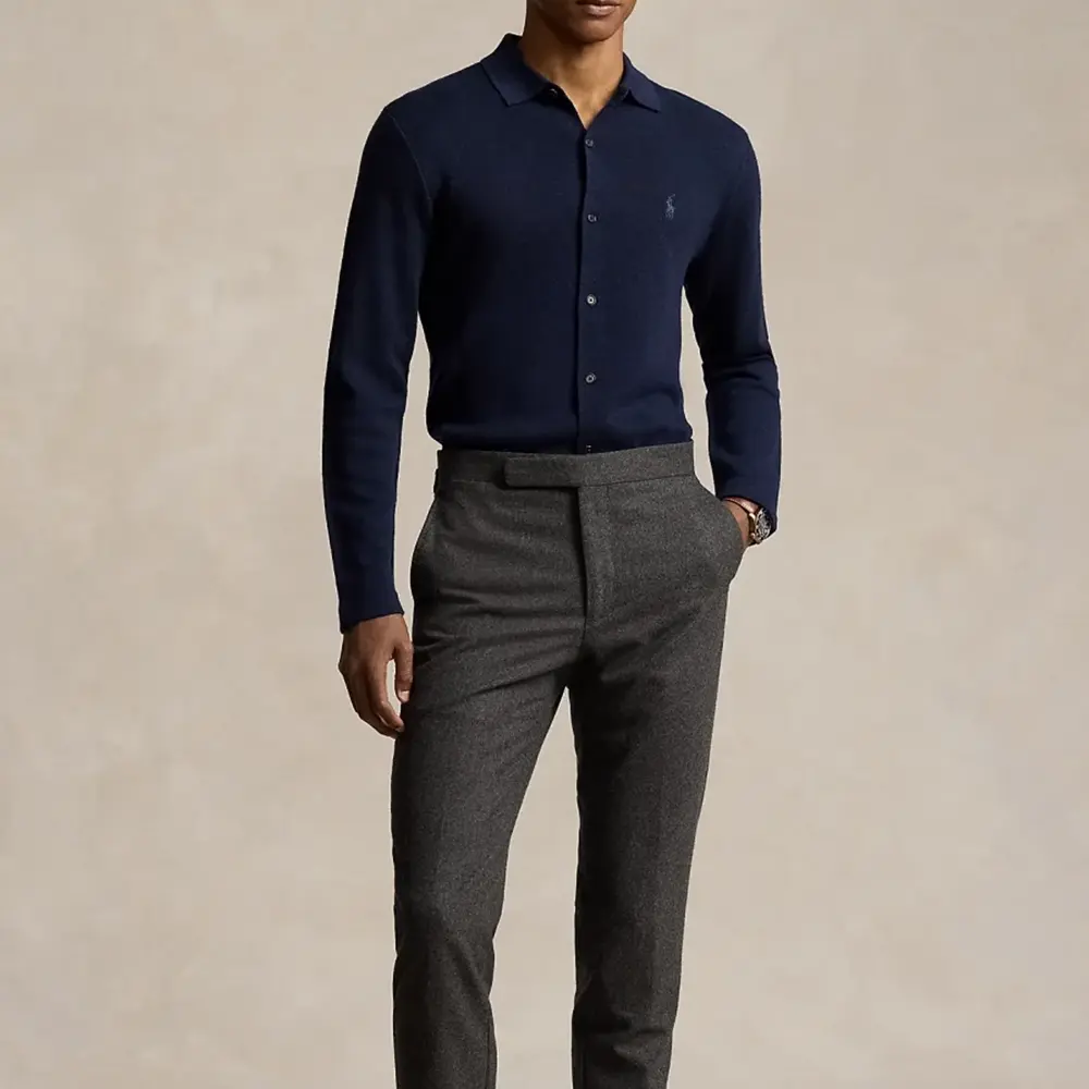 Polo Ralph Lauren Трикотажный свитер мужской синий FW24 — фото 4