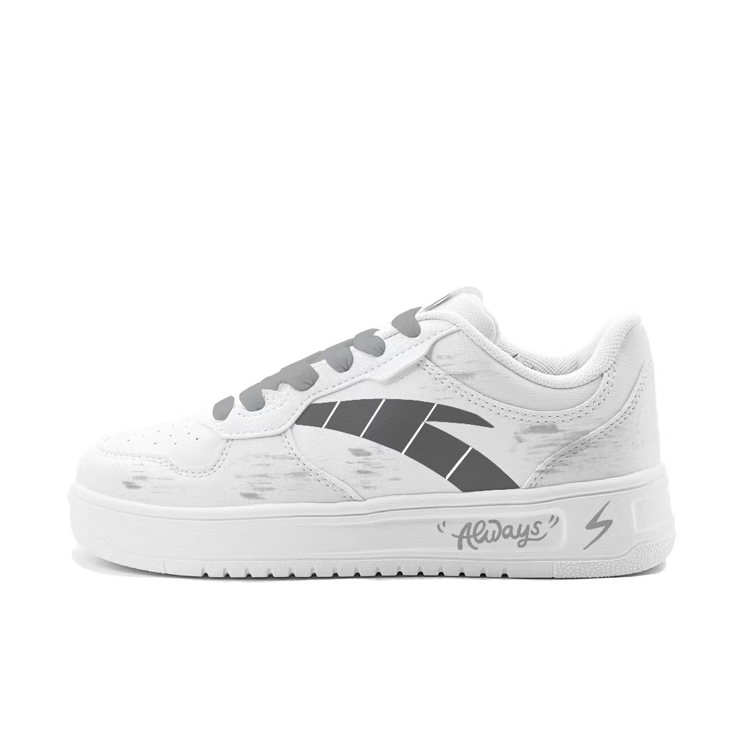 

Расслабленные устойчивые к истиранию легкие нескользящие лоу-топ скейтборд обувь unisex ANTA, белый