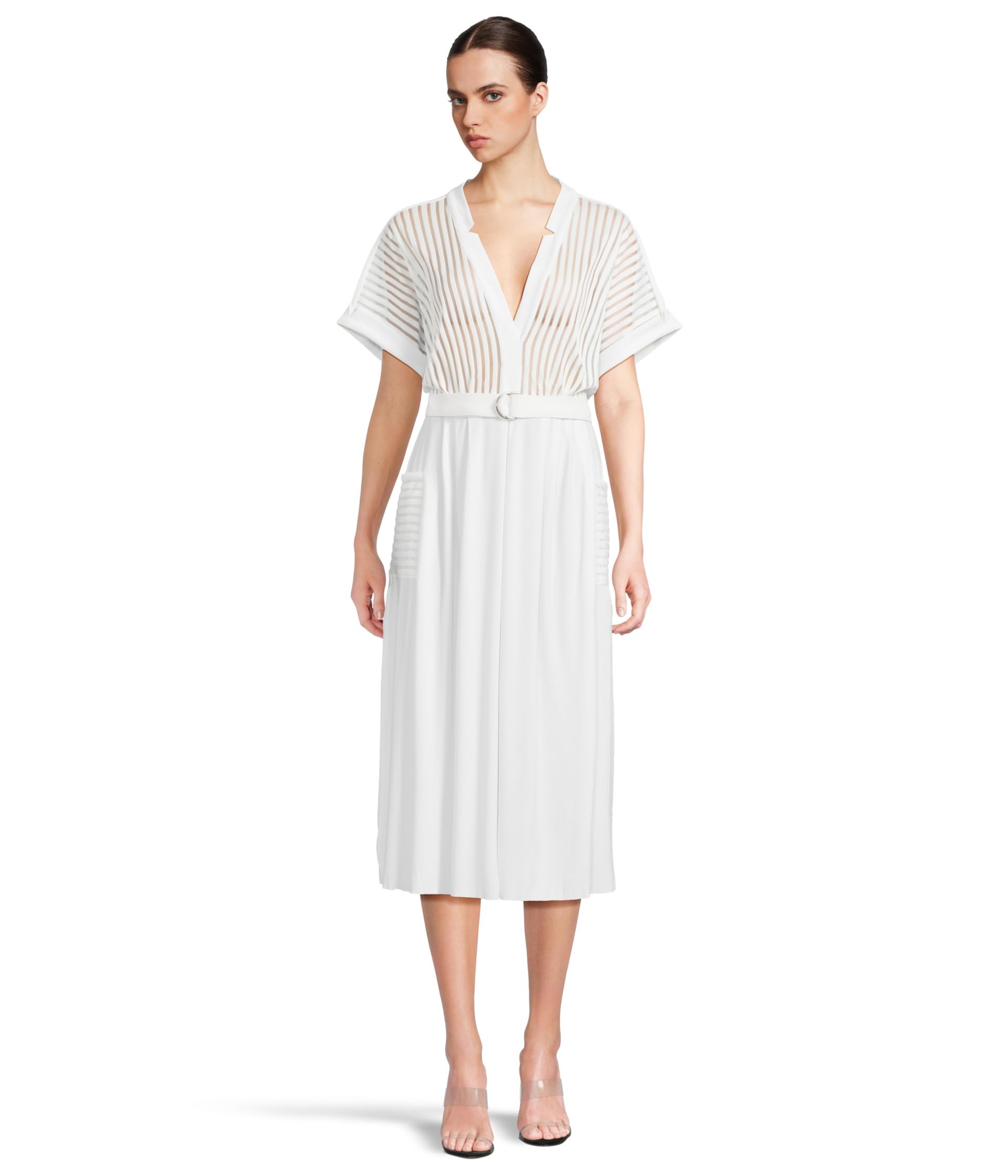 

Платье Norma Kamali Geralyn Short Sleeve Dress To Midcalf, Snow White