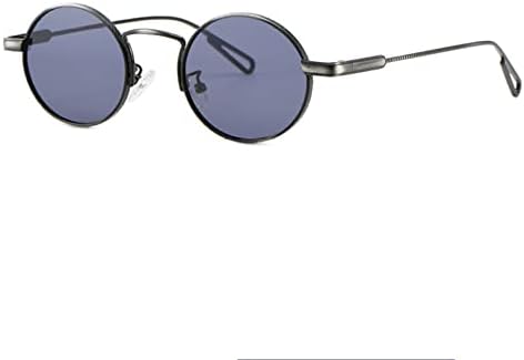 

Солнцезащитные очки в стиле панк с круглой металлической оправой, ретро-очки с защитой от ультрафиолета UV400, повседневные очки для взрослых, женщин и мужчин MTZJH, C1