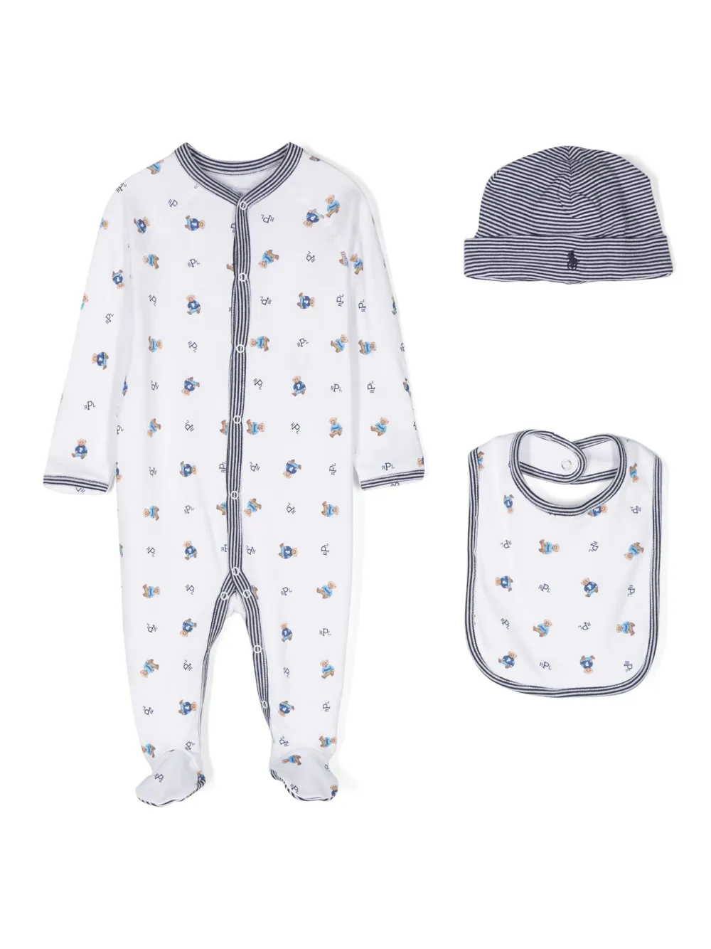 

Комплект для новорожденного с принтом Teddy Bear POLO RALPH LAUREN KIDS, белый