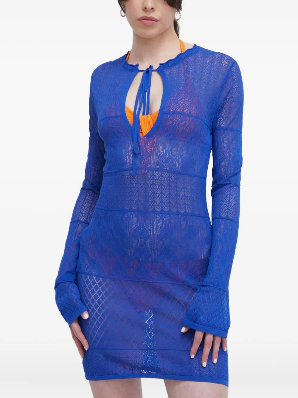 

Пляжное платье с завязками Desigual, синий
