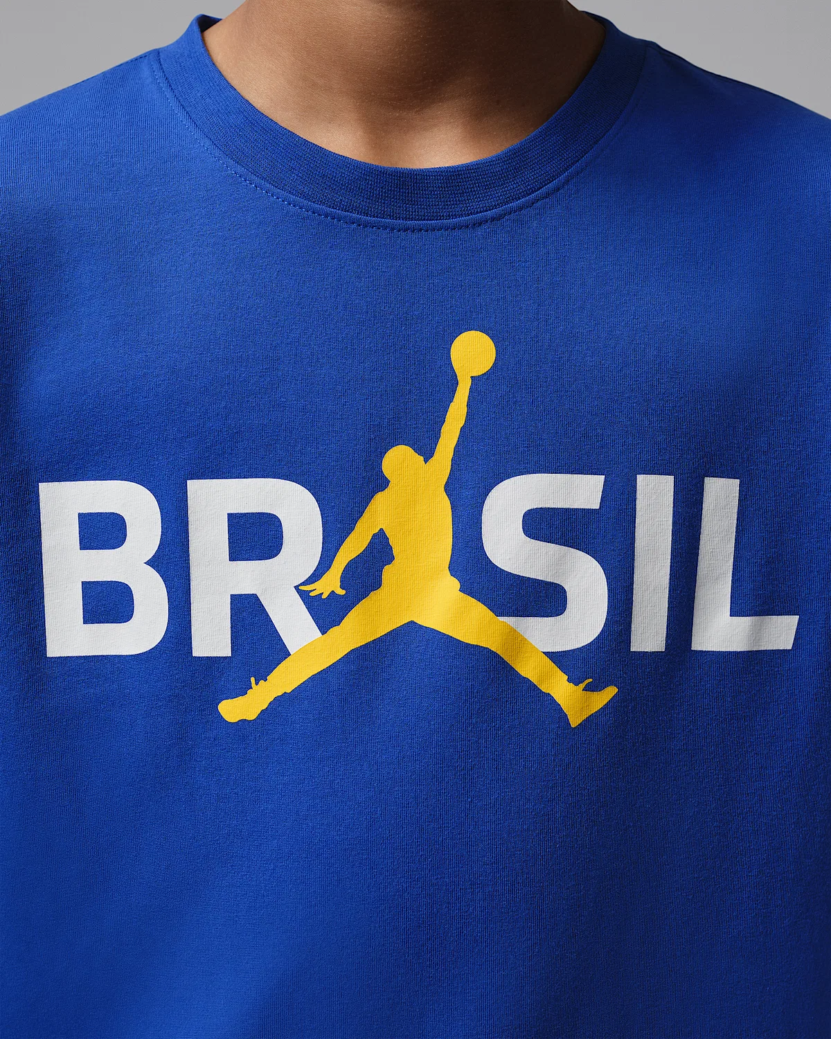 Детская футболка Jordan '85 Logo P6, Blue/White/Yellow/Yellow — фото 4