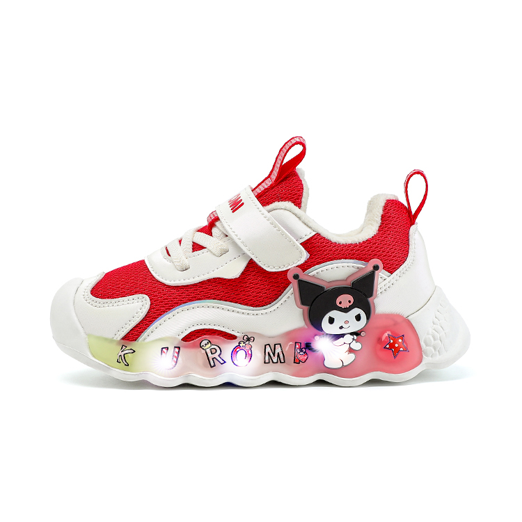 

Детские теплые низкие кроссовки Kulomi для повседневной носки Hello Kitty, бежевый/красный