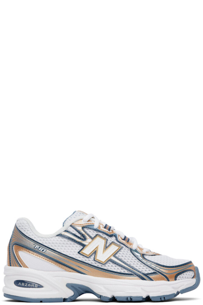 Кроссовки 740 белого и бежевого цвета New Balance