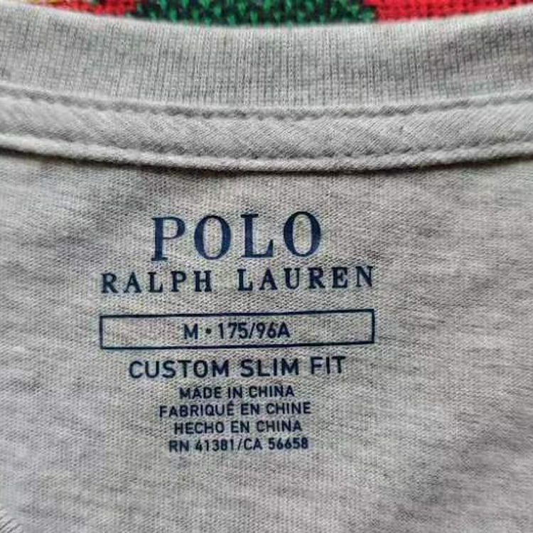 Футболка поло с принтом логотипа Ralph Lauren, серая — фото 4
