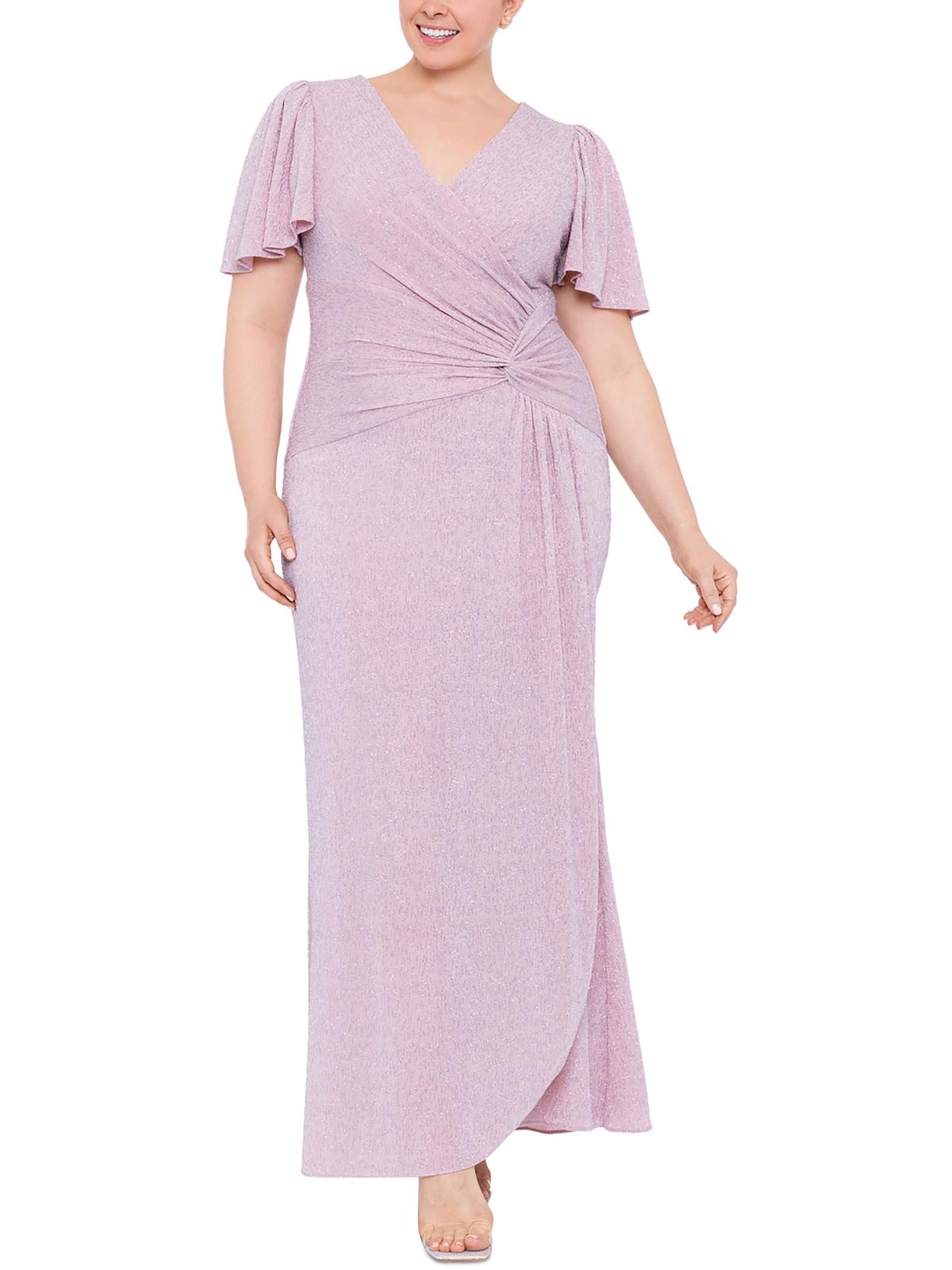 

Плюс Женское Вечернее Платье Макси с Блестками Xscape