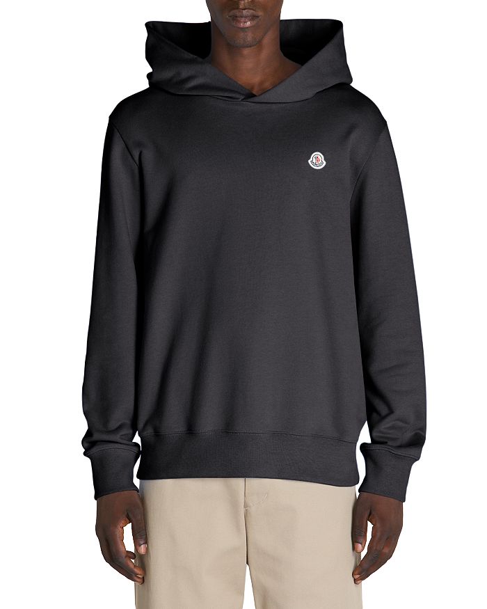 

Толстовка с капюшоном из хлопка с нашивкой-логотипом Moncler, черный