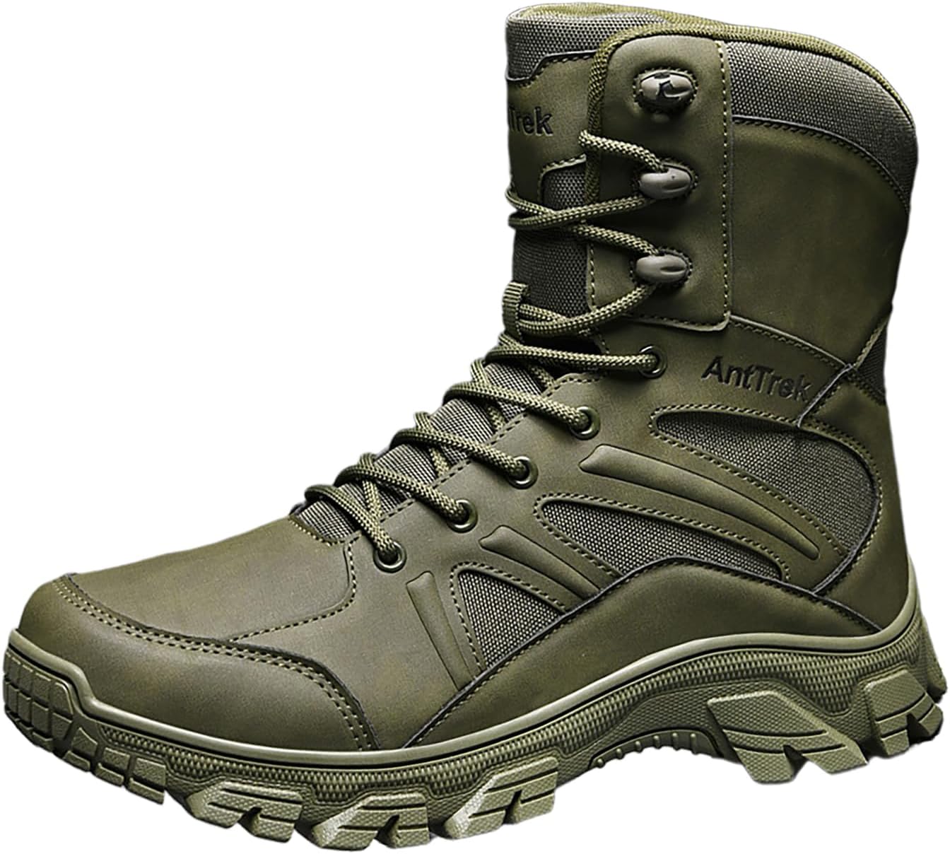 

Мужские тактические боевые ботинки NXNBHSL на шнуровке, винтажные с закругленным носком, нескользящей резиновой подошвой, платформой, высокие на щиколотке, удобные для активного отдыха, походов, работы в пустыне, джунглях и бездорожье, зеленый