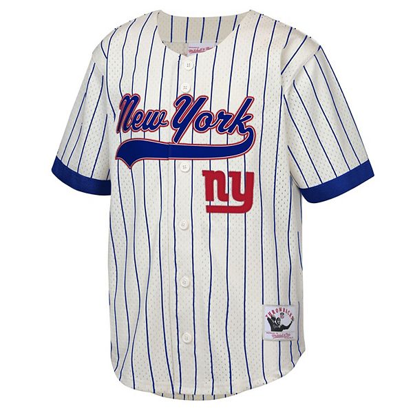 Бейсбольная футболка youth lawrence taylor cream new york giants с именем и номером игрока Mitchell & Ness — фото 3