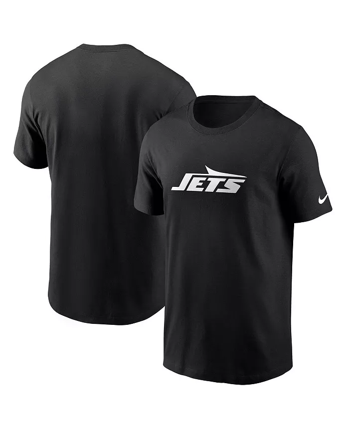 

Мужская черная футболка New York Jets с основным логотипом Nike