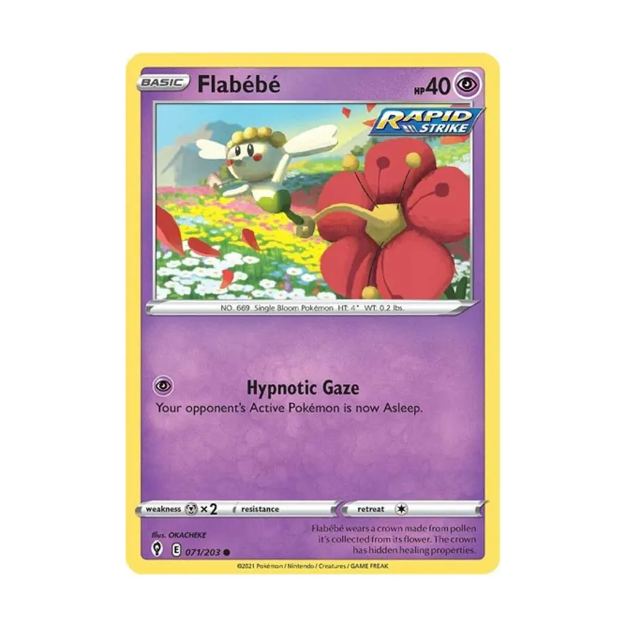 

CCG Флабебе (К) #071/203, Pokemon - SWSH07: Evolving Skies - Singles