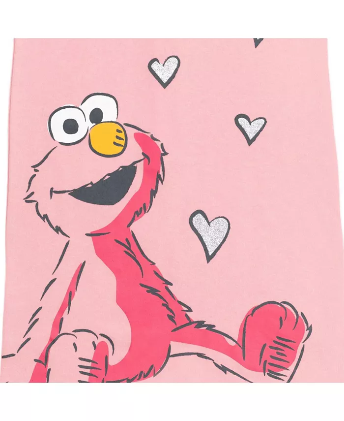Комбинезон и повязка на голову для девочек Toddler Girls Elmo Newborn to Sesame Street, розовый — фото 4
