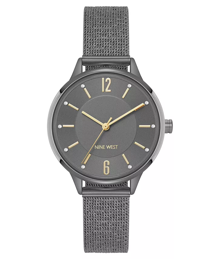 

Женские часы Quartz Capital Gray с нержавеющей сталью и стальным браслетом, 34 мм Nine West
