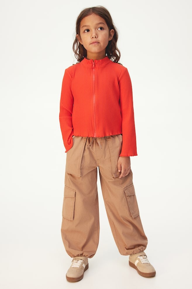 

Брюки-Карго из хлопка H&M, бежевый