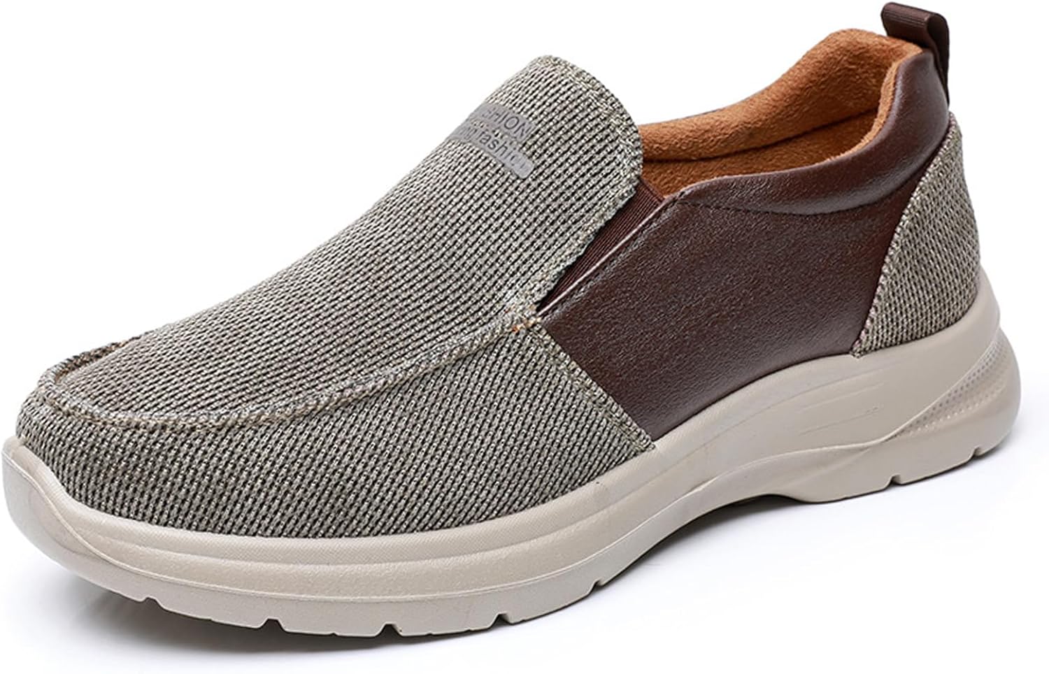 

Мужские кроссовки-лоферы на кожаной основе с поддержкой свода стопы, для прогулок, повседневные, легкие, дышащие, с мягкой подошвой, без шнурков, ортопедические, для походов, комфортные, противоскользящие, для активного отдыха Nouriron, коричнев...