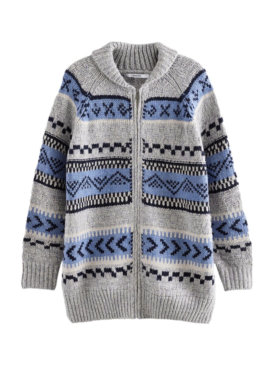 

Вязаный кардиган Next Knit Cardigan, серый
