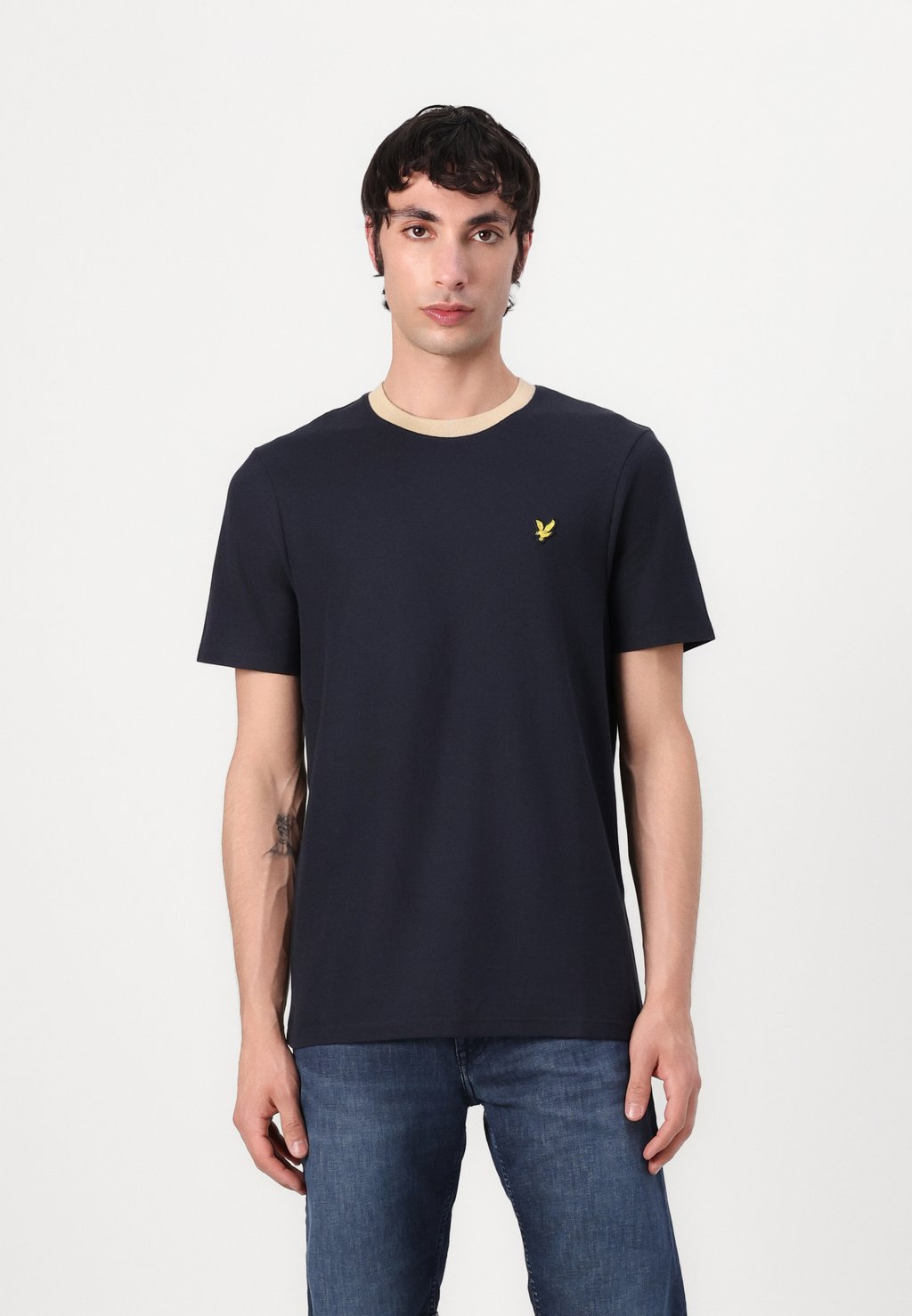 

Базовая футболка CONTRAST COLLAR Lyle & Scott, темно-синий