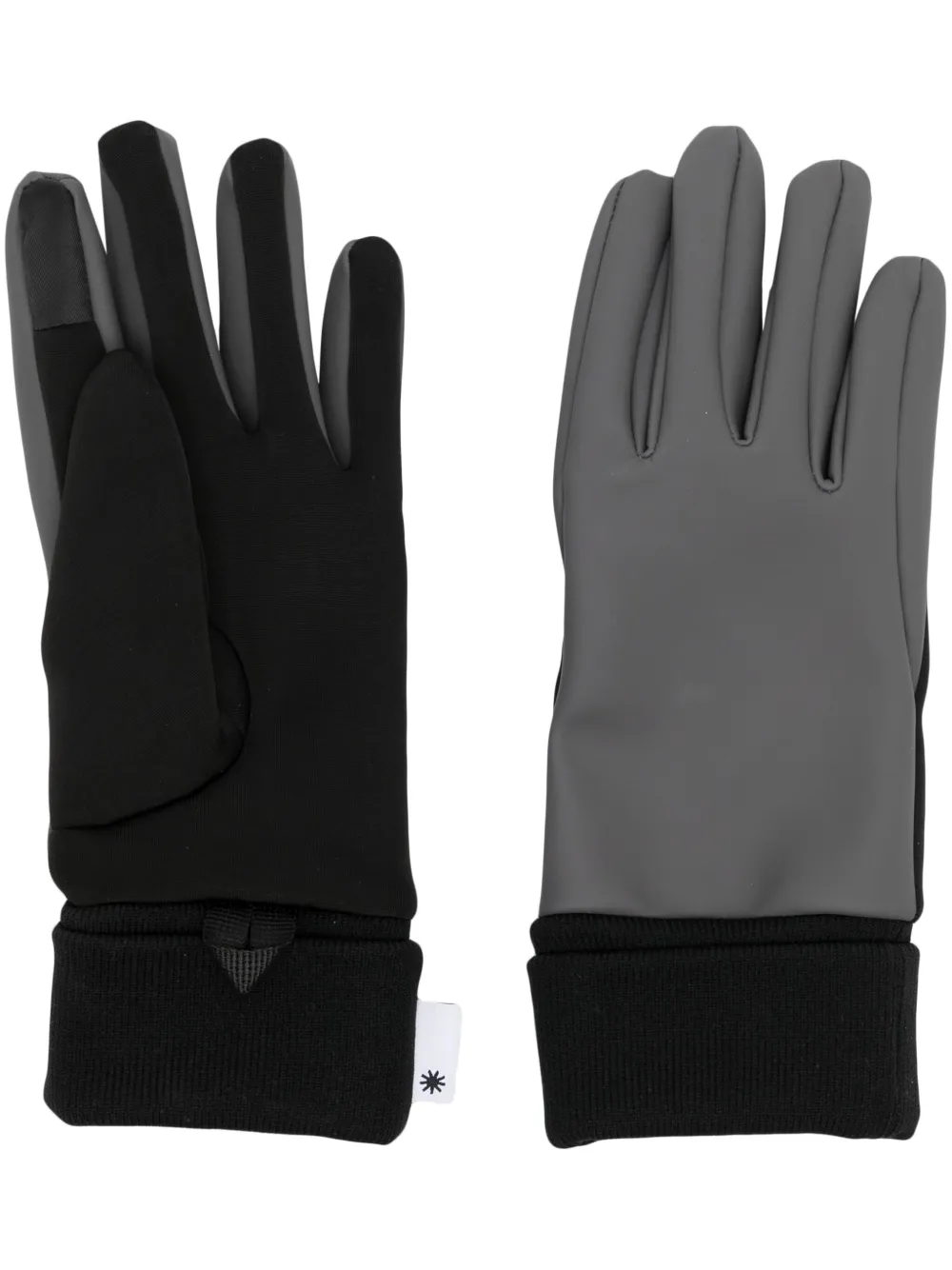 

Перчатки со вставками и логотипом Rains, серый