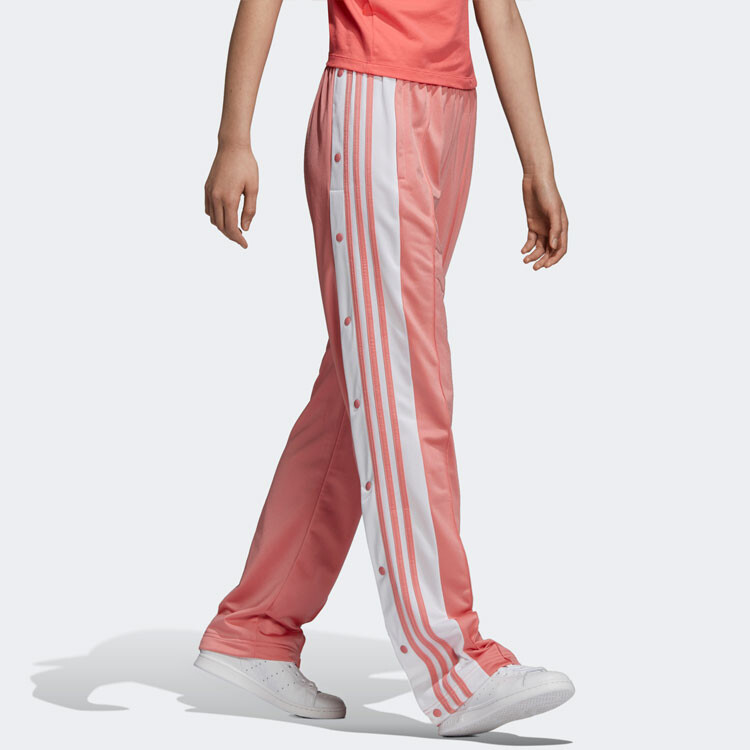 Трикотажные спортивные штаны женские розово-красные Adidas Originals — фото 3