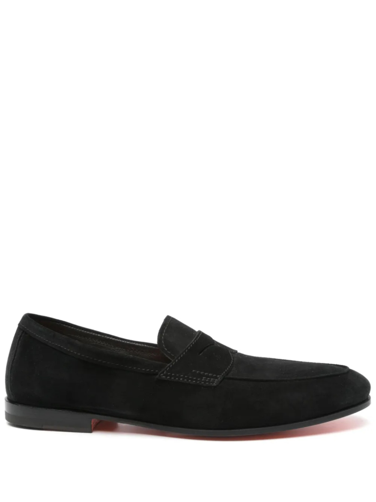 

Замшевые мокасины Santoni, черный