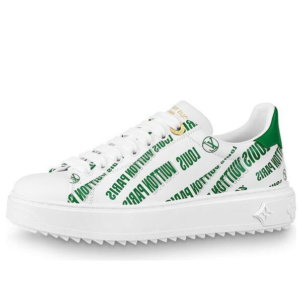 Кроссовки time out sneakers 'white green' Louis Vuitton, белый