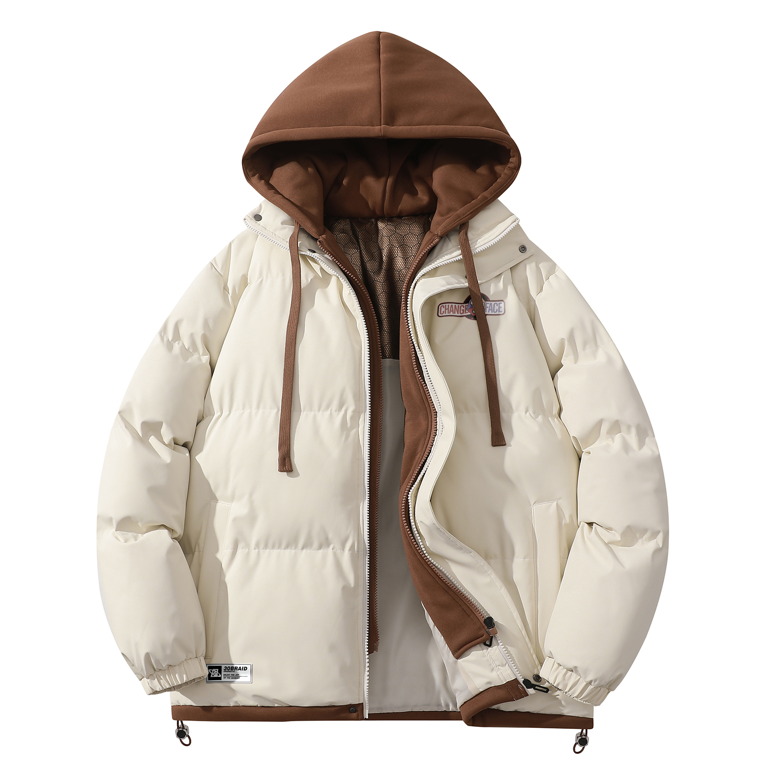 

30BRAID Пуховик Unisex, Beige Apricot