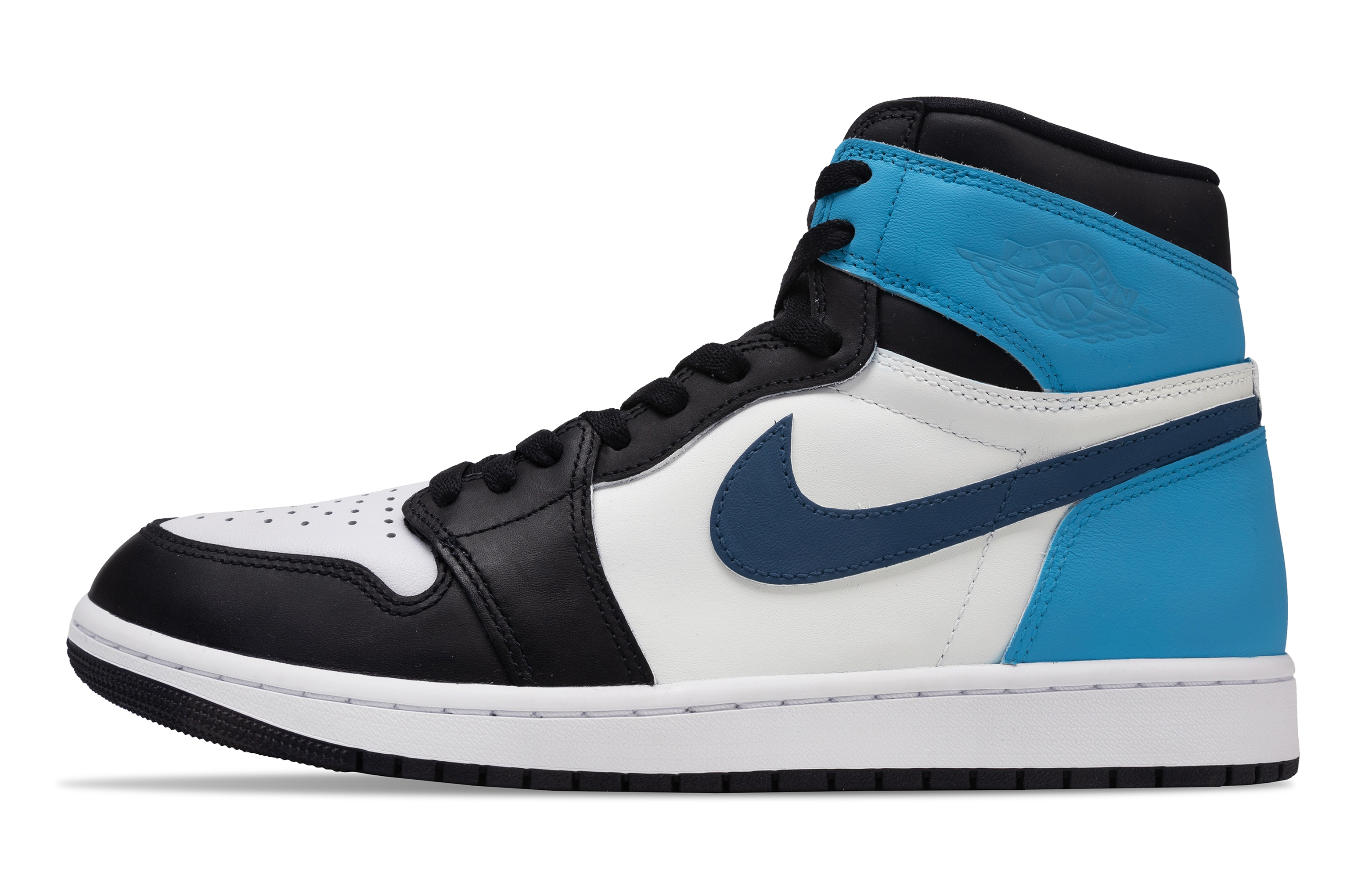 

Jordan Баскетбольные кроссовки Air 1 Hokkaido с высоким берцем, износостойкие и нескользящие, винтажные, мужские, цвет белый, синий