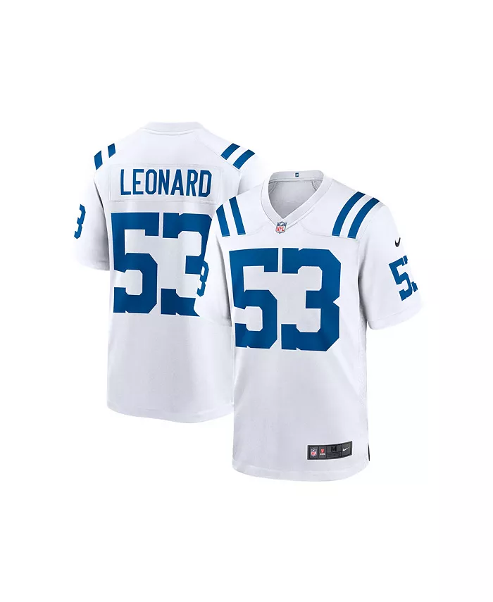 

Мужская альтернативная игровая футболка Darius Leonard Indianapolis Colts Nike, белый