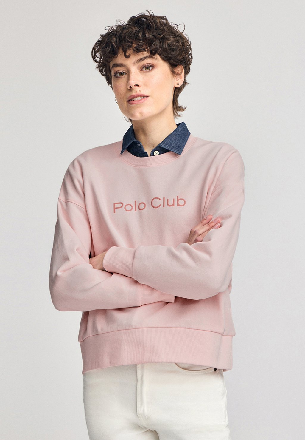 

Толстовка CREWNECK BOXY FIT MINIMAL COMBO Polo Club, розовый