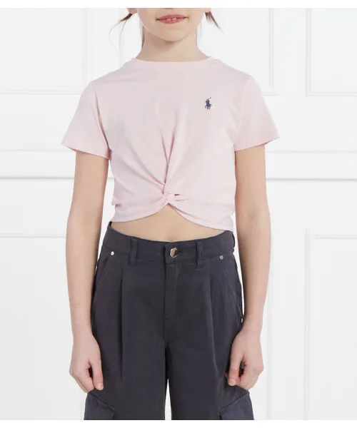 

Футболка Twist Tee Cropped fit Polo Ralph Lauren, розовый
