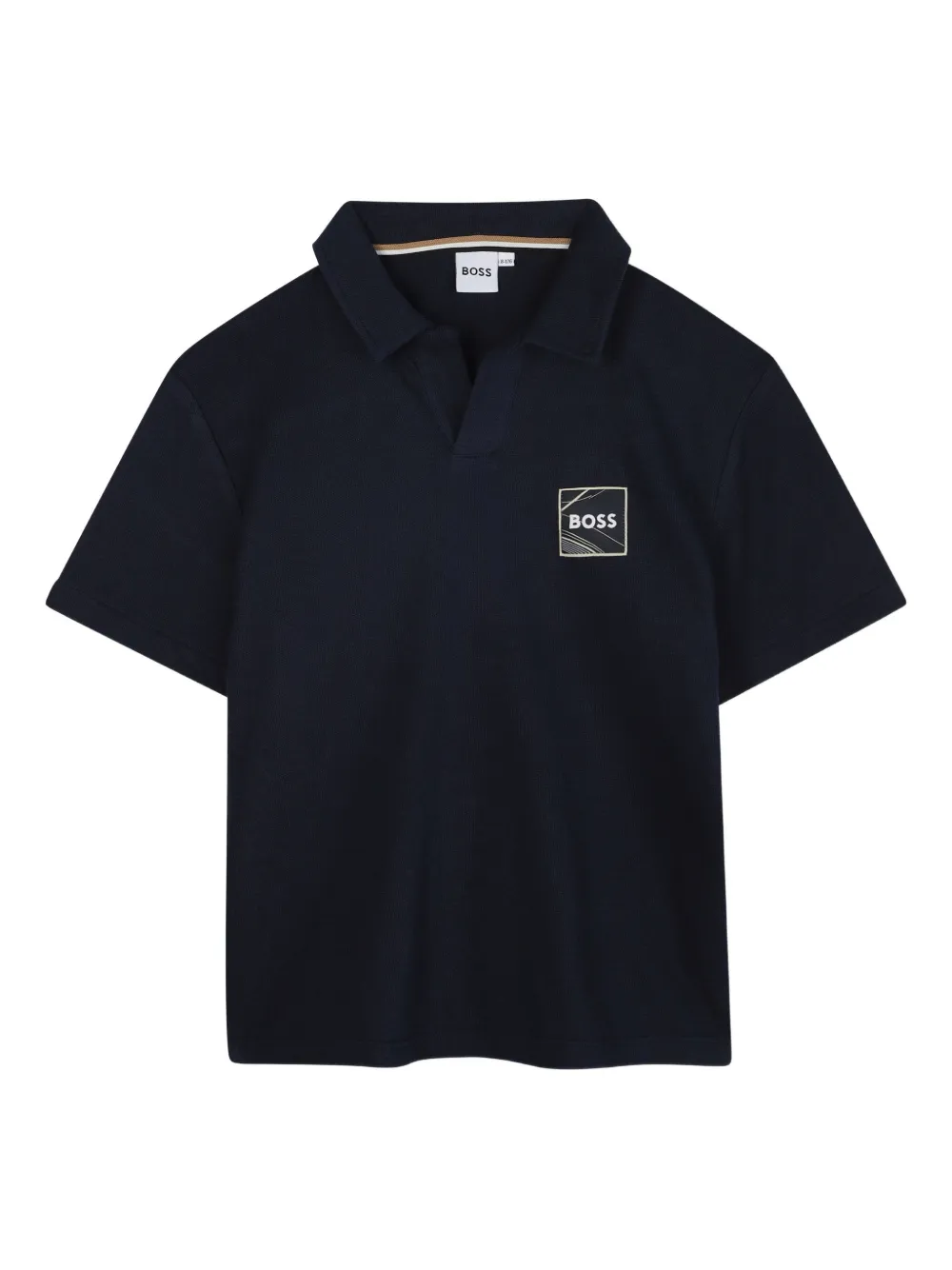 

Рубашка поло с вышитым логотипом BOSS Kidswear, синий