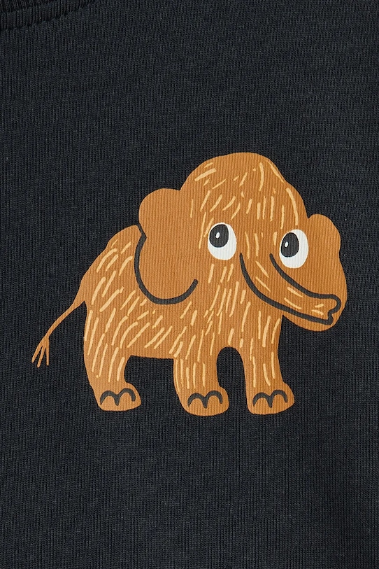 Детская хлопковая кофта с длинными рукавами Mammoth Mini Rodini, черный — фото 4