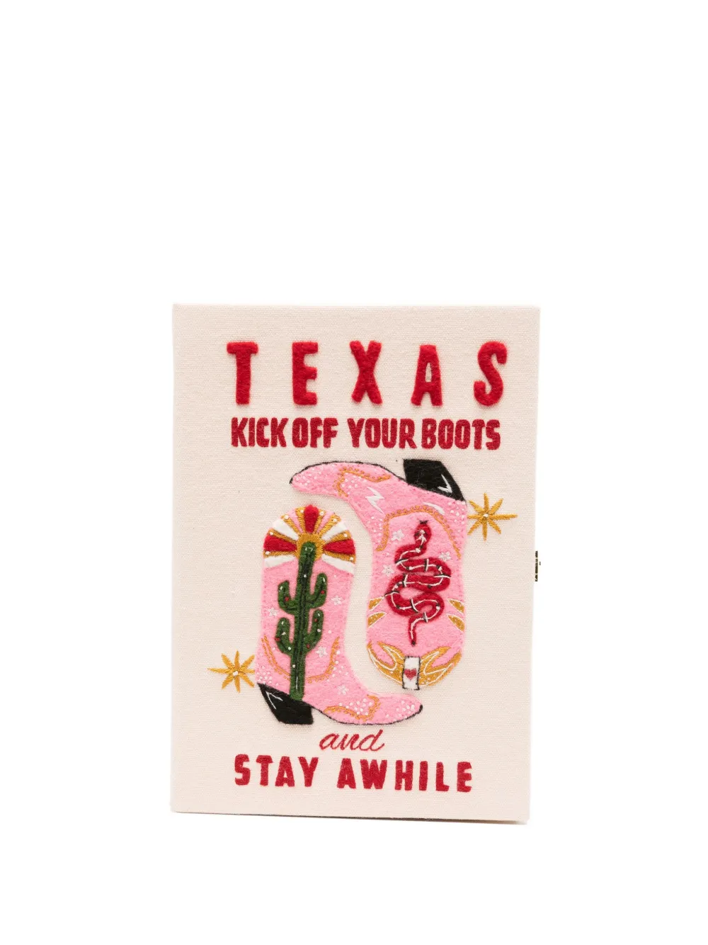 

Мини-клатч-книжка с вышивкой Kick Off Your Boots Olympia Le-Tan, нейтральный