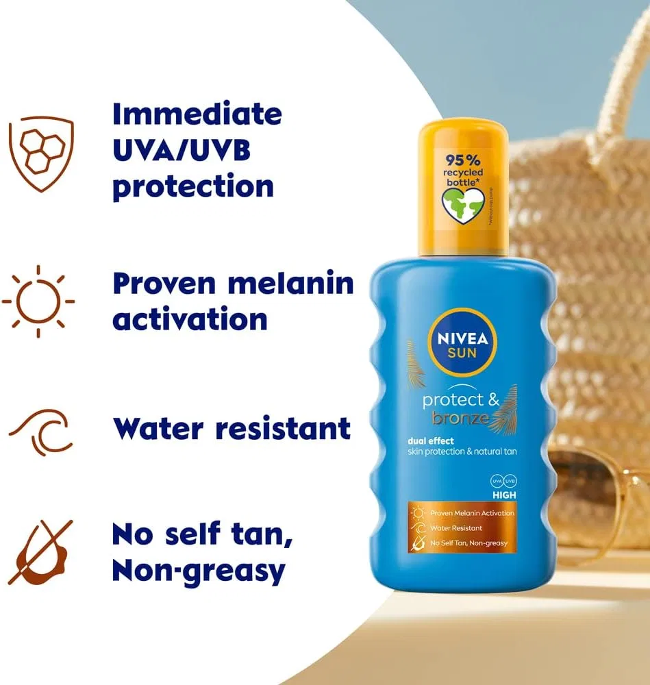 Спрей для загара Nivea Sun Protect & Bronze SPF30 200 мл — фото 2
