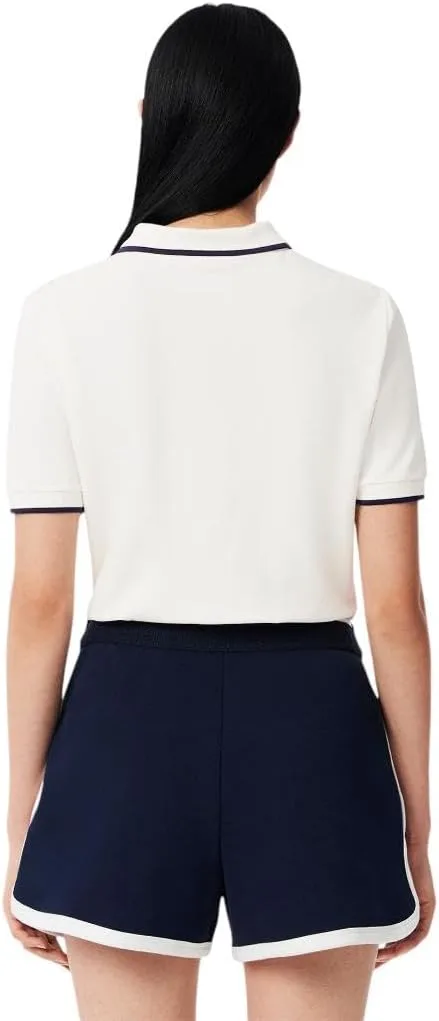 Поло Lacoste Sport Regular Fit с терморегуляцией, Мучной/Темно-синий — фото 2