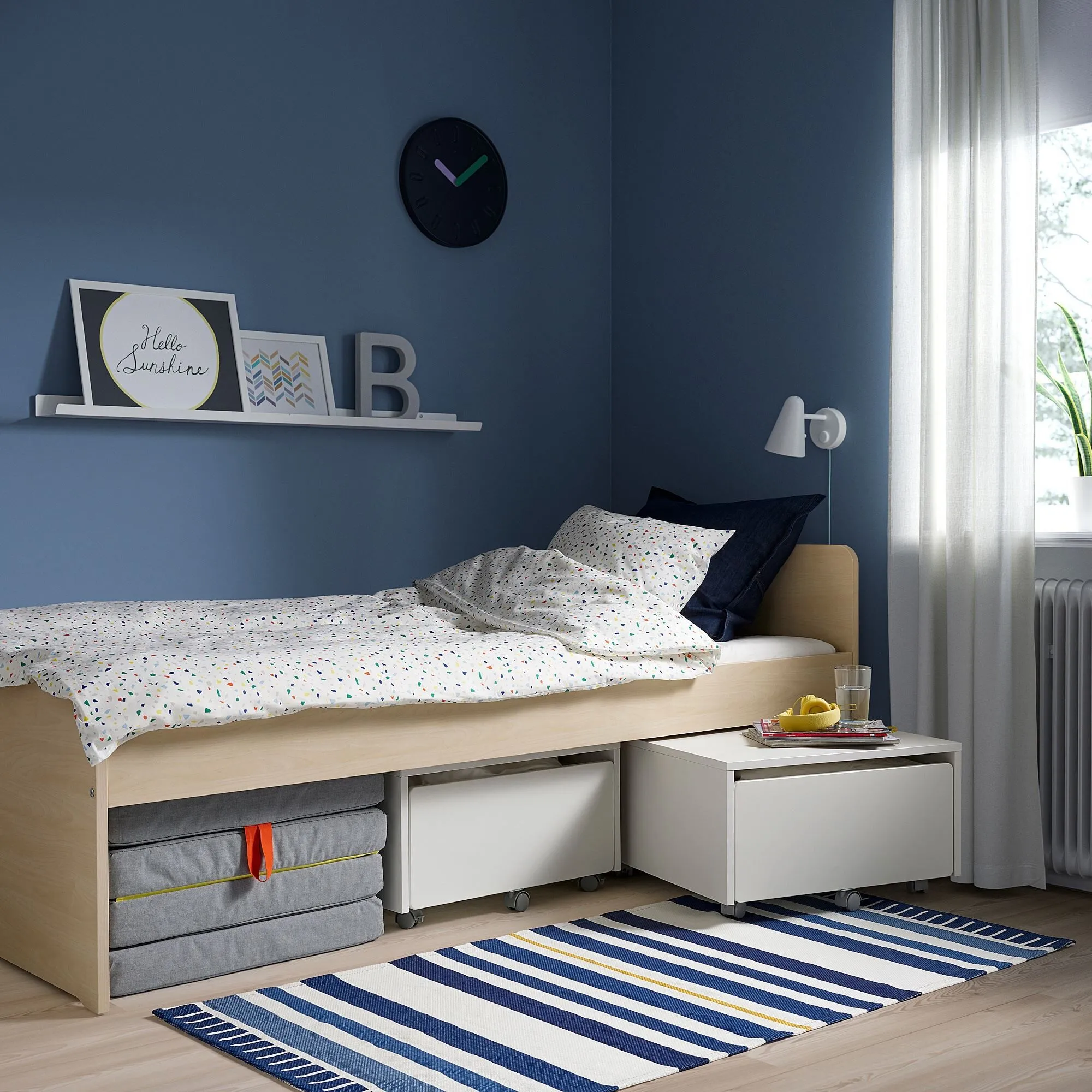 Ящик для хранения кровати, белый, 62x62x35 см, SLÄKT IKEA — фото 3